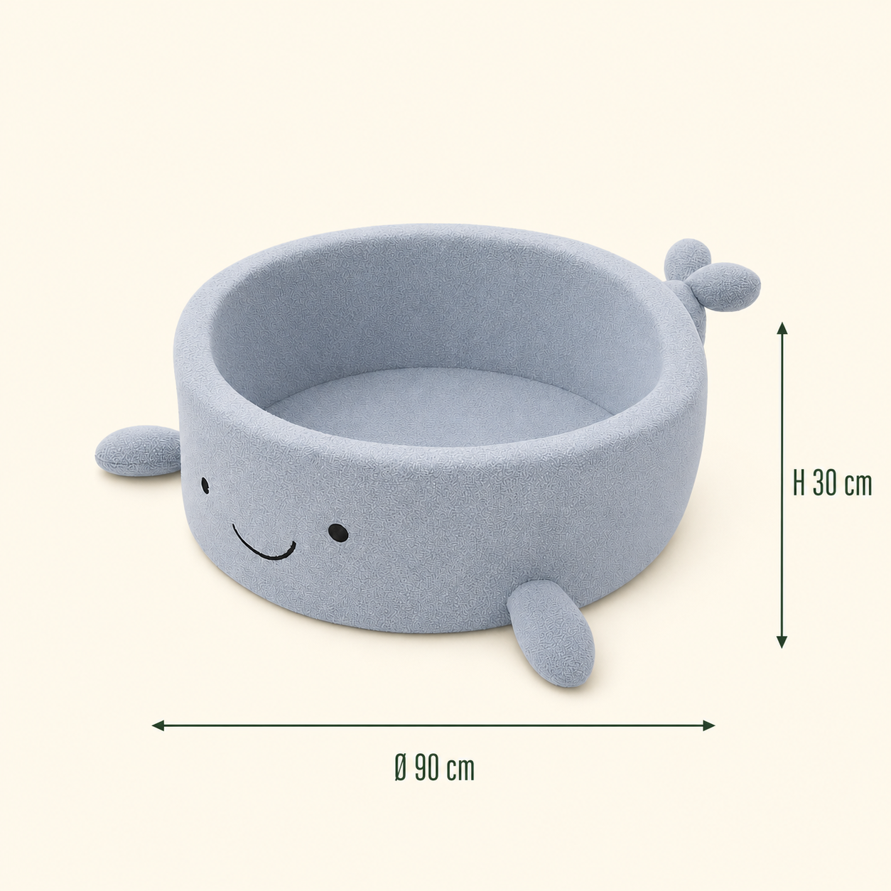 Nalya — Piscine à balles baleine en bouclette