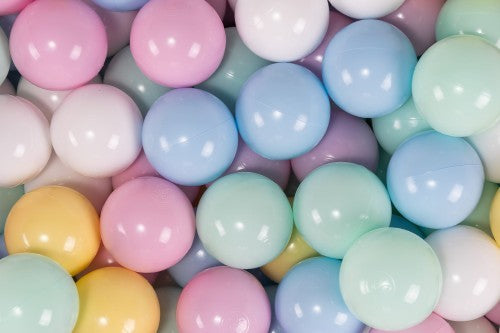 ot Nuage Pastel de 200 balles pour piscine à balles en bleu, blanc, menthe, rose et jaune