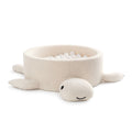 Piscine à balles tortue crème en bouclette Alba pour enfant, sans balles