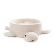 Piscine à balles tortue crème en bouclette Alba pour enfant, sans balles